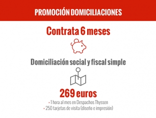 Promoción Domiciliación Social y Fiscal Simple