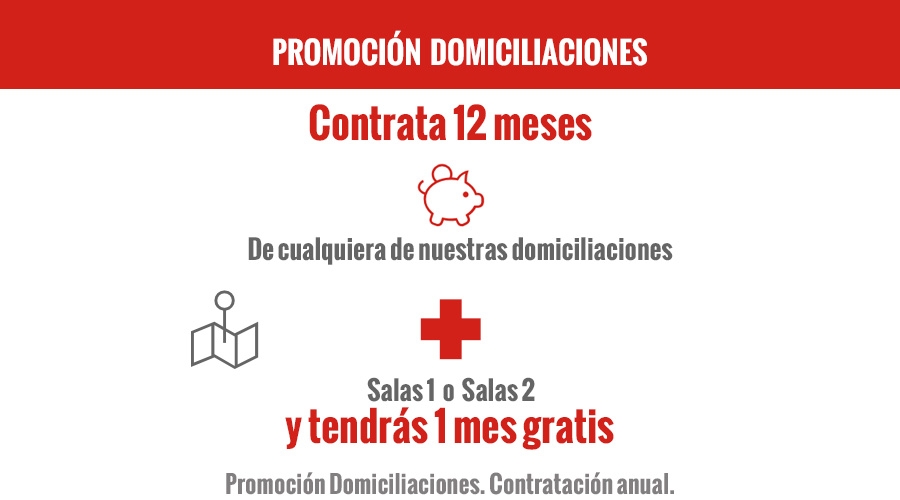 Promoción Domiciliaciones. Contratación anual +salas 2017